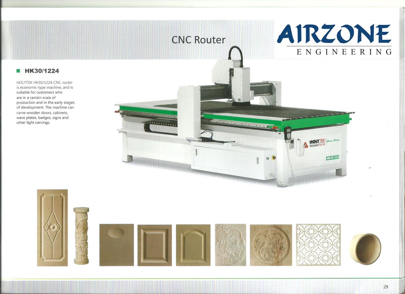 HK30/1224 CNC router with 1220 × 2440 mm working table