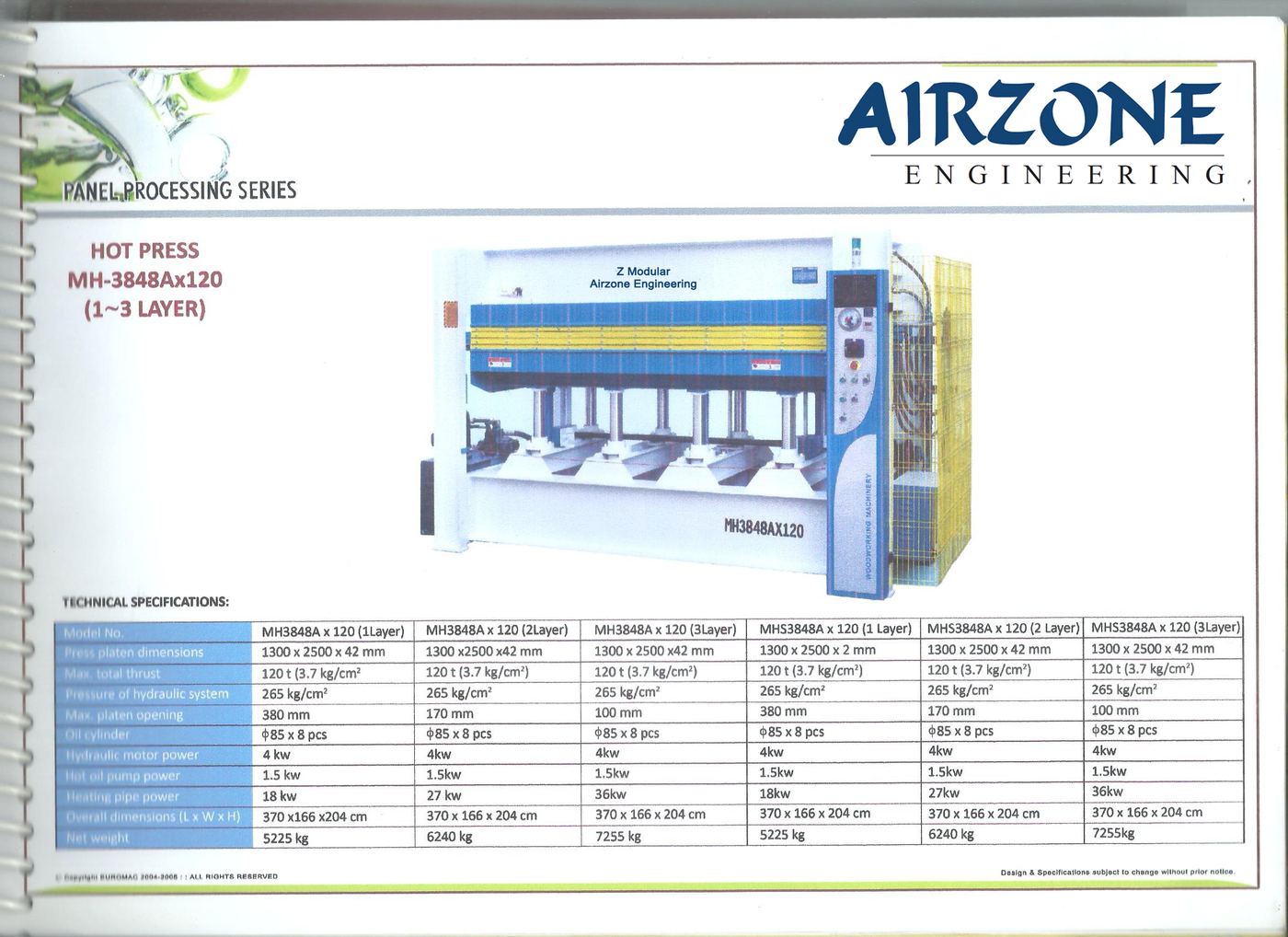Hot press MH-3848Ax120